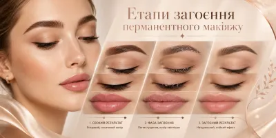 Як майстру пояснити клієнту етапи загоєння перманентного макіяжу?