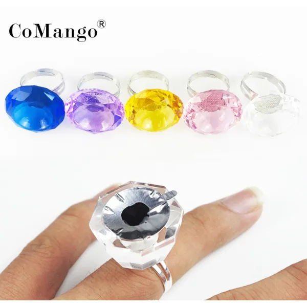 Colored glass ring for glue