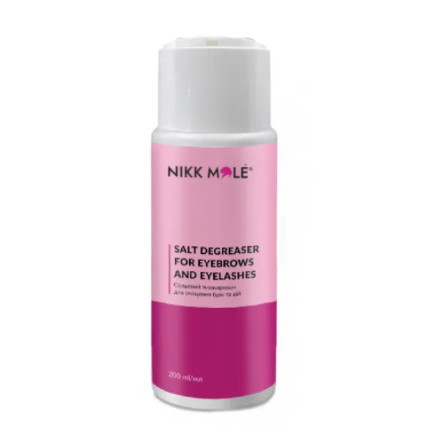 Saline solution for degreasing eyelashes and eyebrows NIKK MOLE