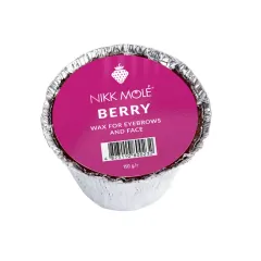 Hard wax for eyebrows and face Berry NIKK MOLE
