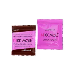 Color in sachet for eyebrows and eyelashes Brown NIKK MOLE