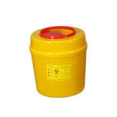 Container for disposal of needles (round yellow) 2L