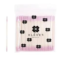 Мікробраші двосторонні дерев'яні Klever Beauty 100шт