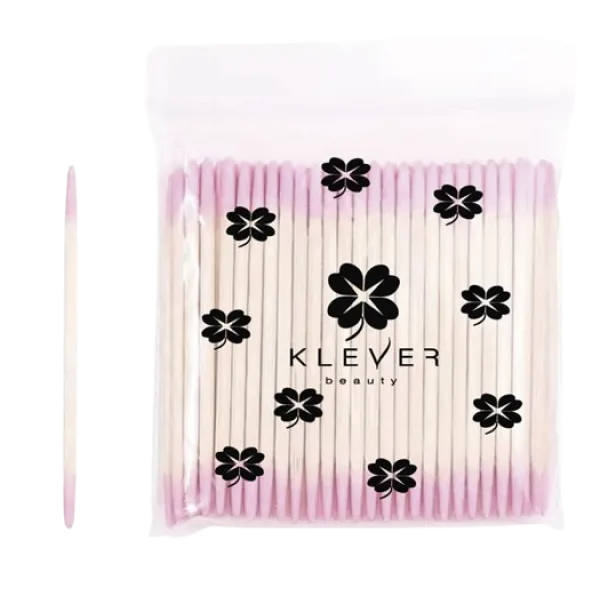 Мікробраші двосторонні дерев'яні Klever Beauty 100шт