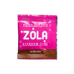 Фарба для брів з колагеном у саше Eyebrow Tint With Collagen 5ml (03) ZOLA