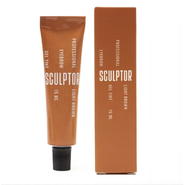 Гель краска для бровей LIGHT BROWN 15ml SCULPTOR