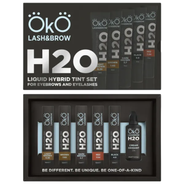 Набір фарб для брів та вій H2O Liquid Hybrid Tint OKO