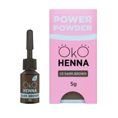 Распродажа! Хна для бровей Power Powder 03 Dark Brown OKO