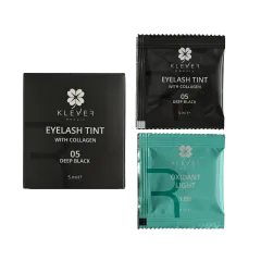 Фарба для вій з колагеном у саше 05 Deep Black Klever Beauty