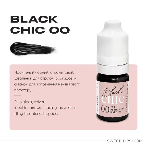 Пигмент для перманентного макияжа BLACK CHIC 00