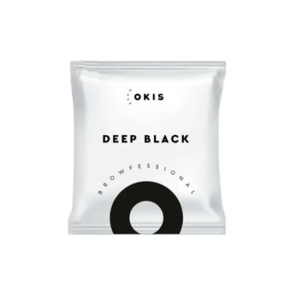 Саше для бровей Deep Black с екстрактом хны (без окислителя) OKIS BROW