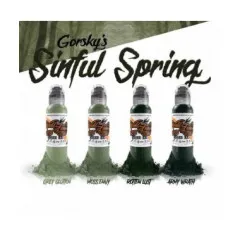 Набор красок World Famous Ink - Damian Gorski Sinful Spring Set 4