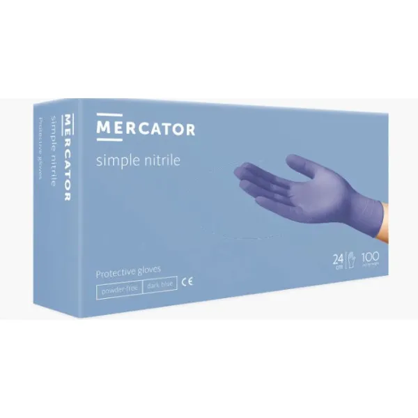 Нітрилові рукавиці NITRYLEX Mercator блакитні