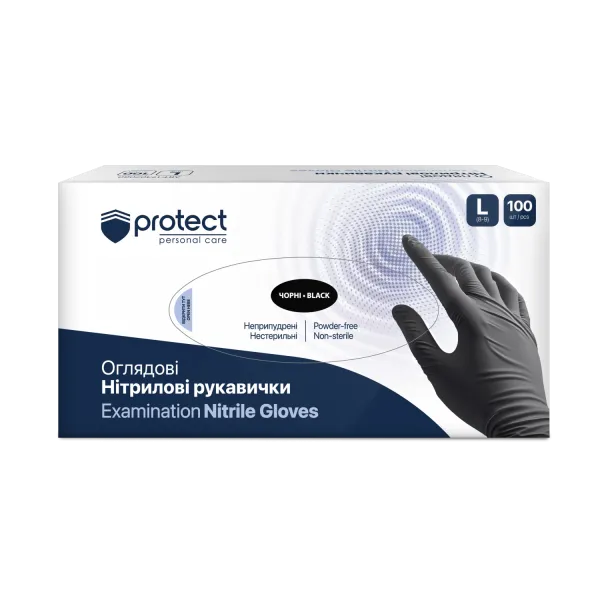Рукавички нітрилові ProtectTM чорні