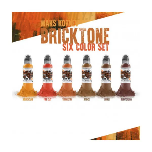 World Famous Ink - Maks Kornevs Brick Tone Color set - 6X30 ml