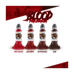 Набір фарб World Famous Ink - Maks Kornev's - Blood Color set 4x30ml
