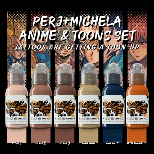 World Famous Ink - Perj-Michela Anime & Toons set