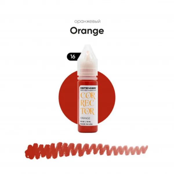 Tattoo pigment corrector DEFENDERR ANGELS №16 Orange (hybrid)