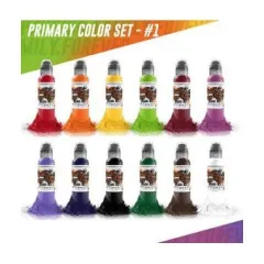 Набор красок World Famous Ink - Primary Color set 1 12 X 30ml