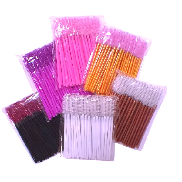 Disposable eyebrow brushes (colored)