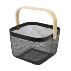 Basket with handle BLACK