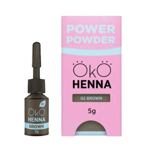 Розпродаж! Хна для брів Power Powder 02 Brown OKO