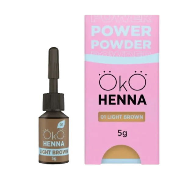 Розпродаж! Хна для брів Power Powder 01 Light Brown OKO