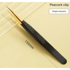 Пинцет для наращивания ресниц 3D Peacock clip