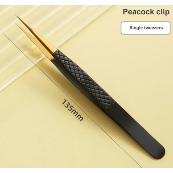 Пінцет для нарощування вій 3D Peacock clip