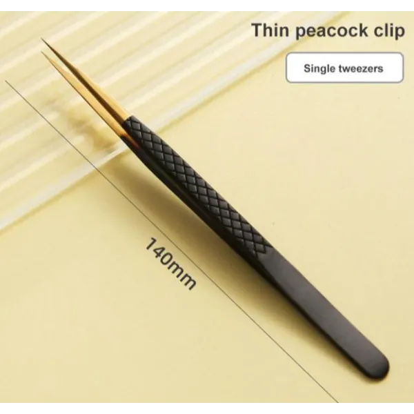 Eyelash extension tweezers 3D Thin peacock clip