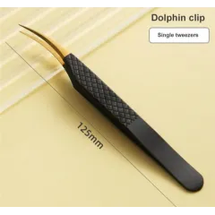 Пинцет для наращивания ресниц 3D Dolphin clip