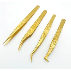 Eyelash extension tweezers 3D curved with a Cold