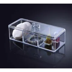 Acrylic organizer for three compartments
