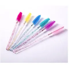 Disposable eyebrow brushes colored