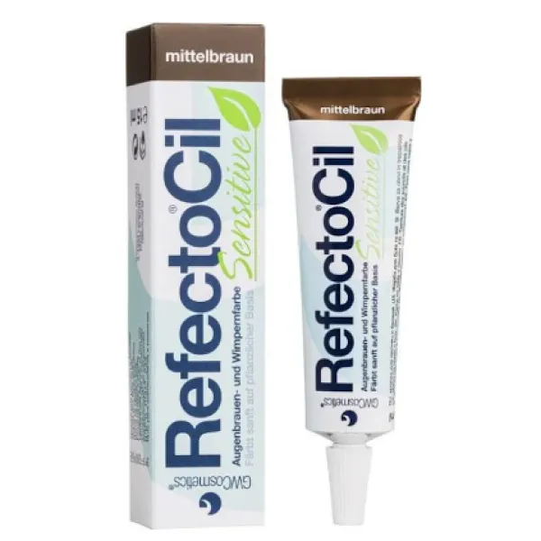 Фарба для брів та вій Medium Brown Sensitive RefectoCil