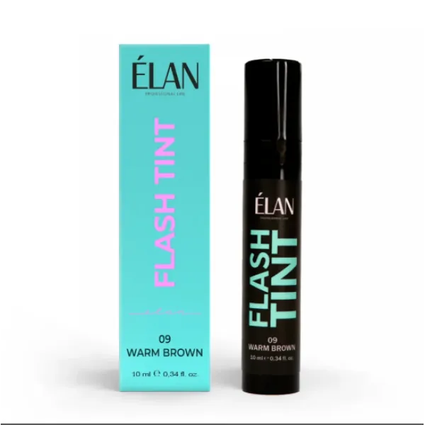 Фарба для брів та вій FLASH TINT (09) Warm brown Elan