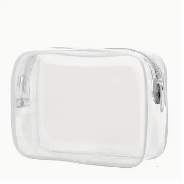 Transparent cosmetic bag White