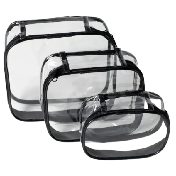 Transparent cosmetic bag Black