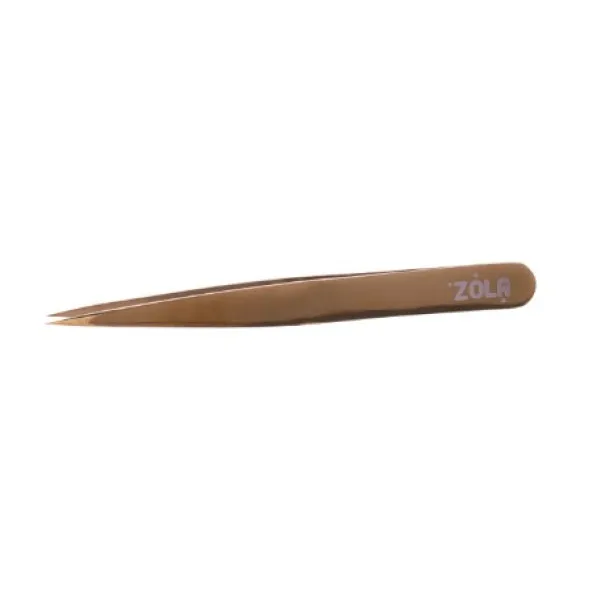 Professional tweezers for eyebrows GOLD point ZOLA