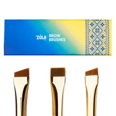 Набір пензлів для брів Brow Brushes Ukranian Edition ZOLA
