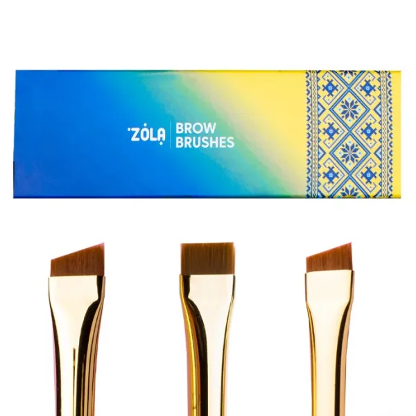 Набір пензлів для брів Brow Brushes Ukranian Edition ZOLA