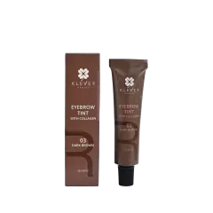 Фарба для брів із колагеном 03 Dark Brown Klever Beauty