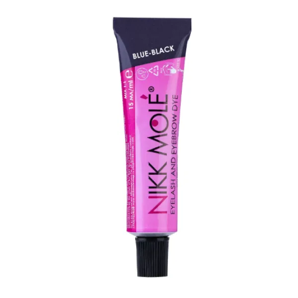 Paint for eyebrows and eyelashes tone Blue-Black NIKK MOLE