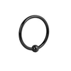 Серьга кольцо с шариком Универсальная black