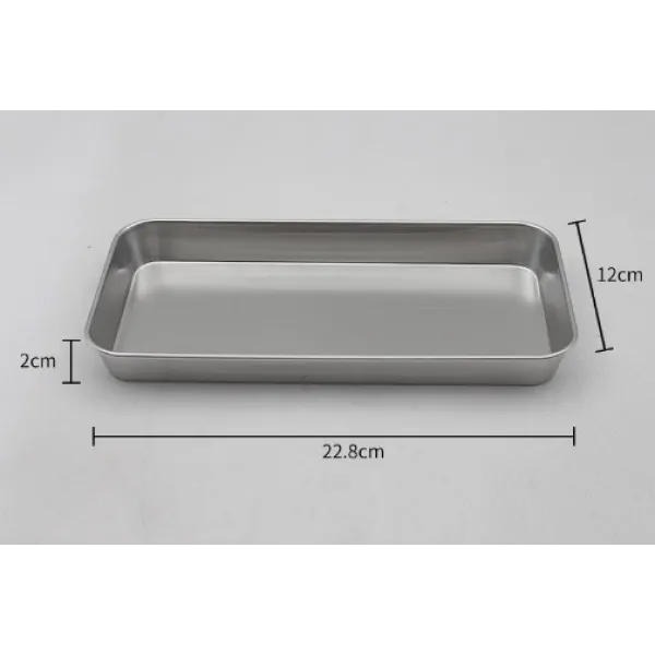 Instrument tray rectangular medical steel (304)