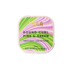 Laminating rollers Round Curl Pink & Green ZOLA