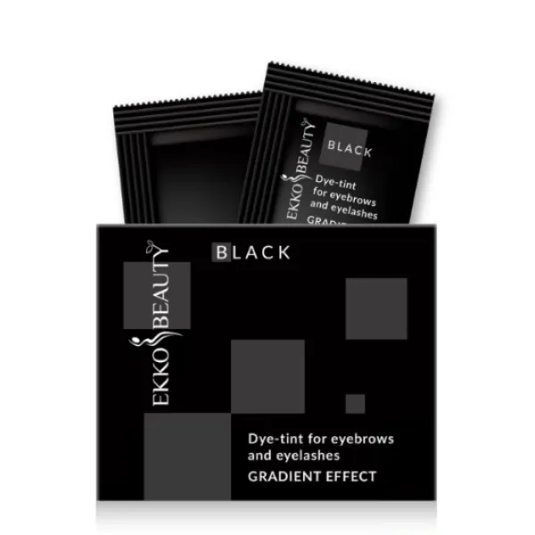 Распродажа! Краска-тинт для бровей и ресниц Gradient Effect Black EKKO BEAUTY