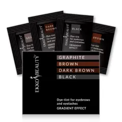 Распродажа! Набор красок-тинт для бровей и ресниц Gradient Effect EKKO BEAUTY