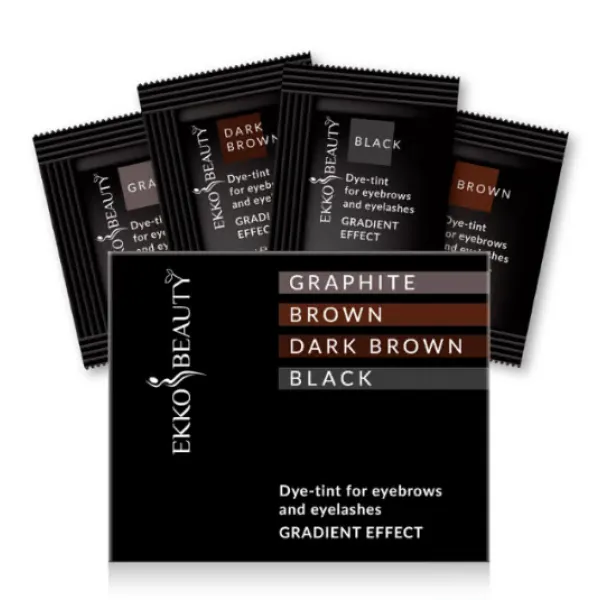 Распродажа! Набор красок-тинт для бровей и ресниц Gradient Effect EKKO BEAUTY