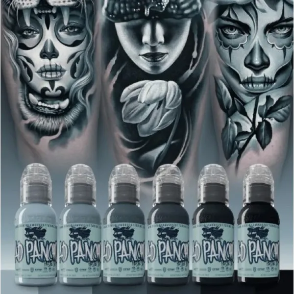Набор красок World Famous Ink - A.D. Pancho Pastel Grey Set 6